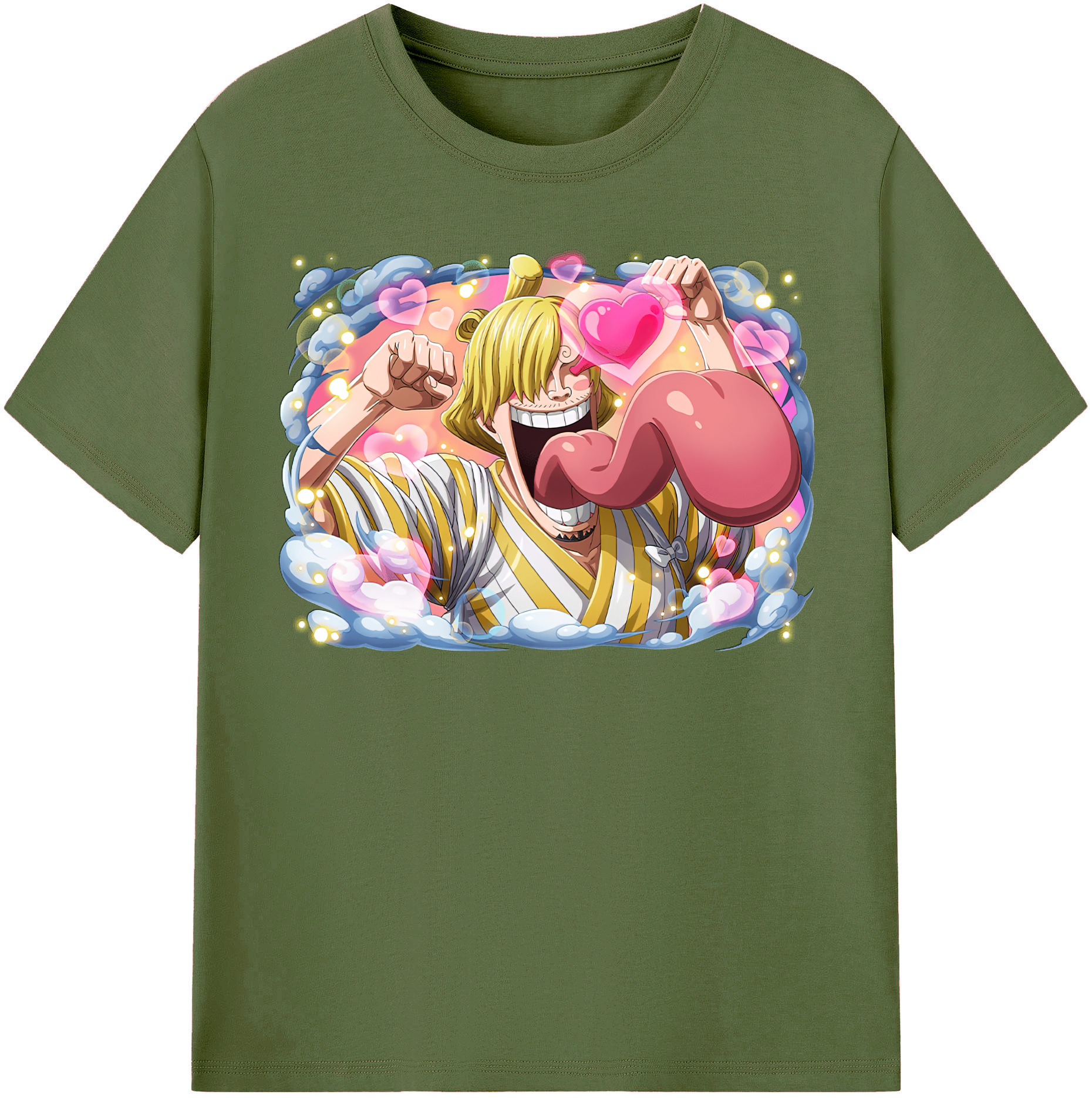 ワンピース サンジ ONE PIECE Sanji 綿100％半袖Tシャツ（フロントプリント）